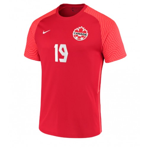 Canada Alphonso Davies #19 Replika Hjemmebanetrøje VM 2022 Kortærmet